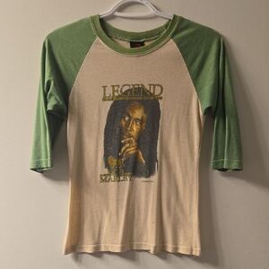 Zion Rootswear Green and Cream Long Sleeve Tee
